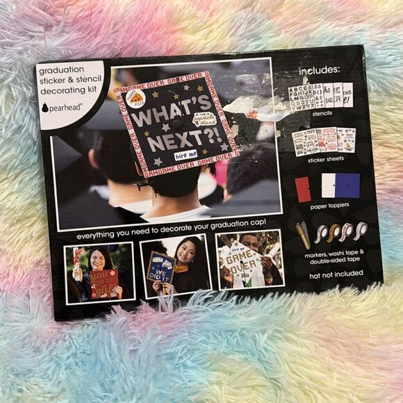 GRADUATION Sticker & Stencil decorating kit - Picture 1 of 9